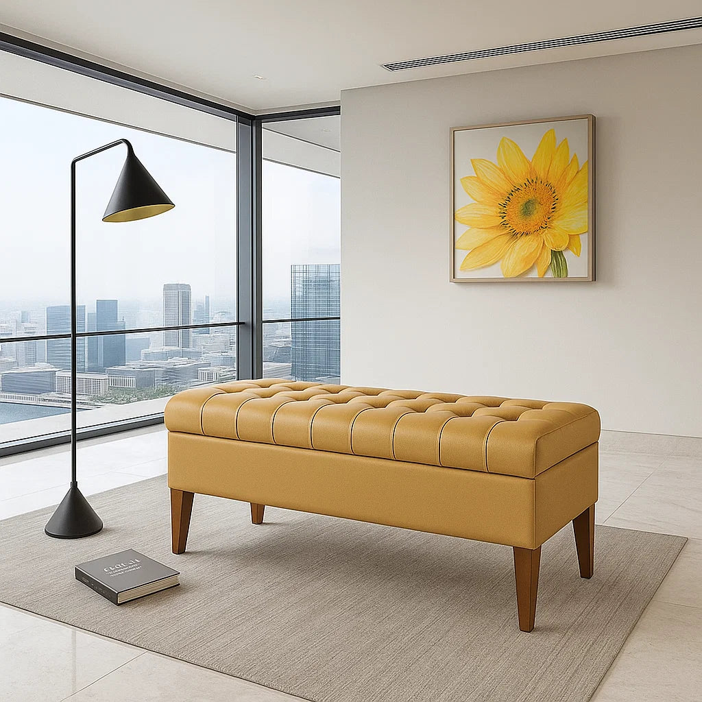 Americana 1.2m Solid Wood Storage Bench (IT-196)