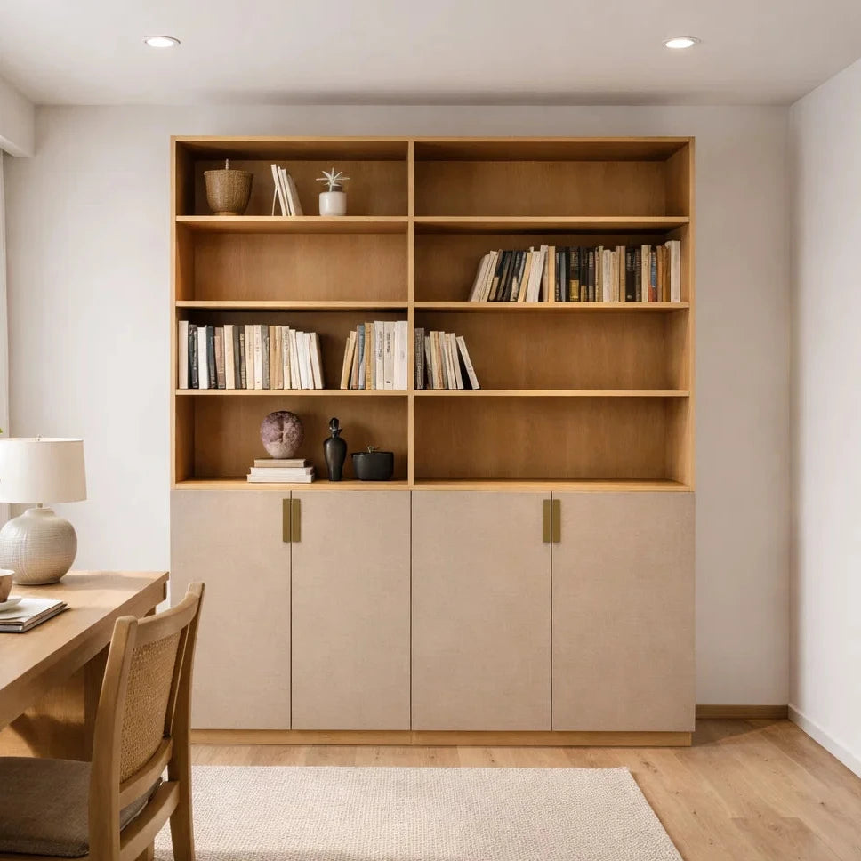 Americana (BK-14) Custom Full Height Bookshelf with Swing Doors