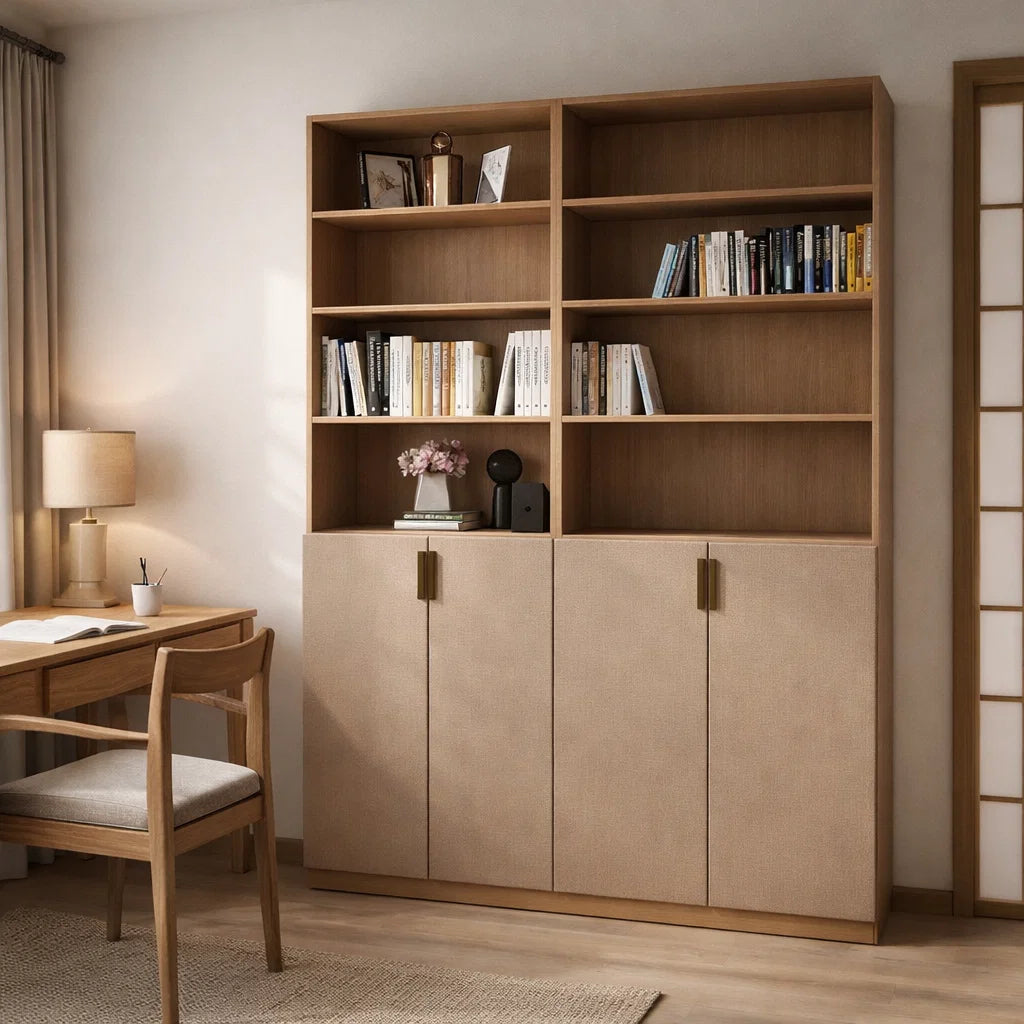 Americana (BK-14) Custom Full Height Bookshelf with Swing Doors