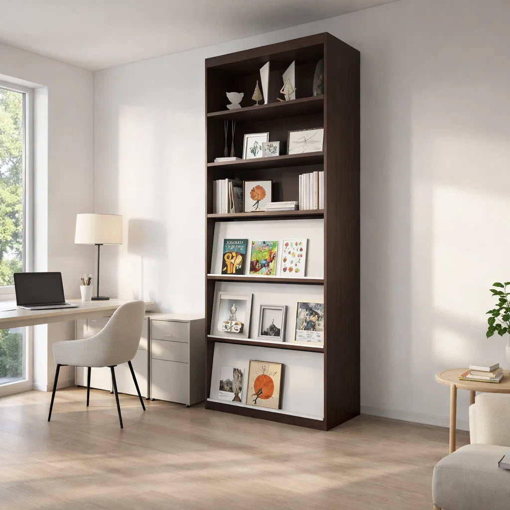 Americana (BK-3) Custom Full Height Bookshelf  with Flip-up Pocket Doors