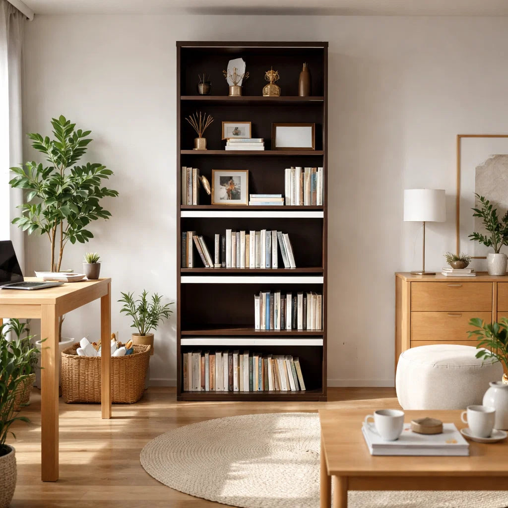Americana (BK-3) Custom Full Height Bookshelf  with Flip-up Pocket Doors