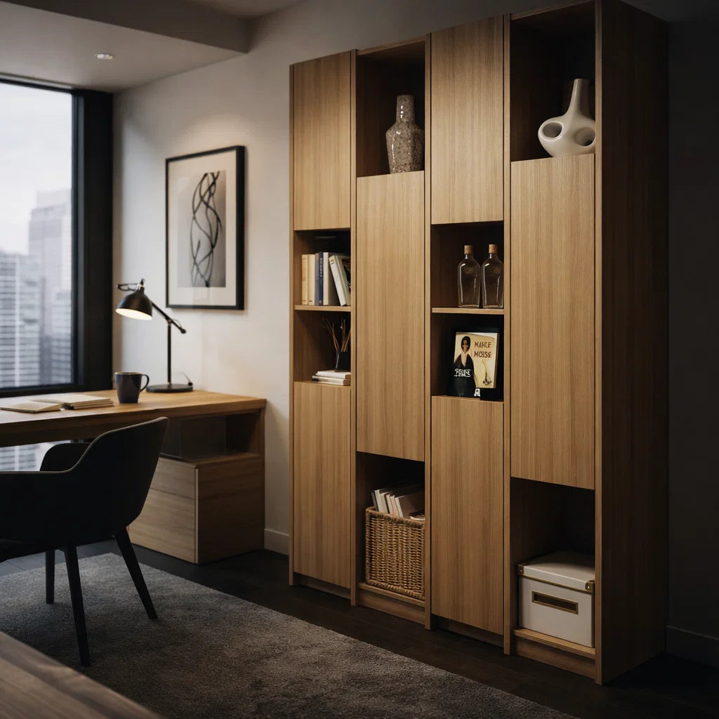 Americana (BK-8) Custom Full Height Bookshelf with Swing Doors