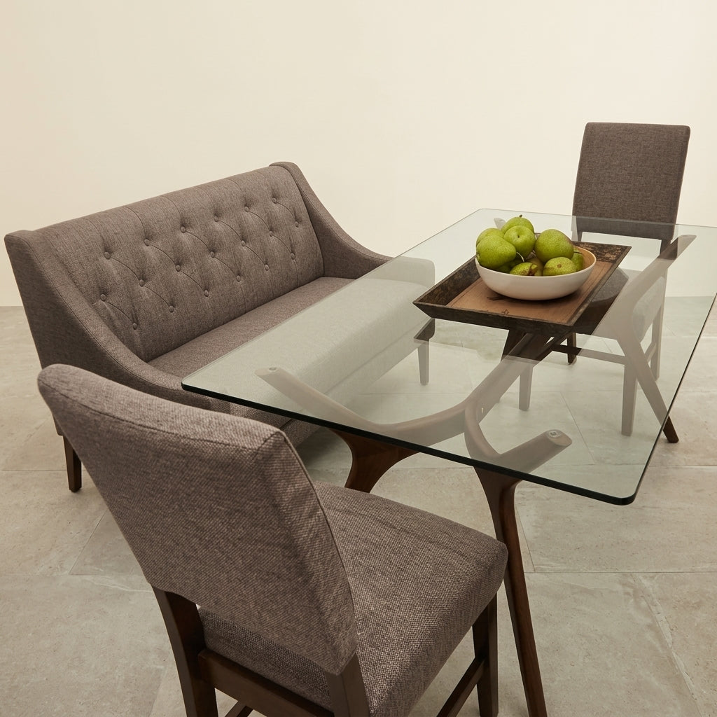 Americana 2-Seater Solid Wood Dining Chair | Bench | Length 1.26m | Love Seat | Special Offer