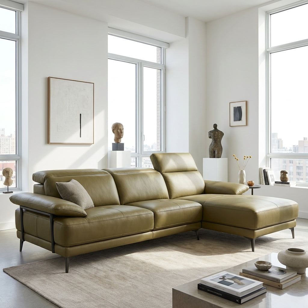Americana MB0637 Custom Modular Sectional Sofa Length 2.9m | Full Leather - Top Grain