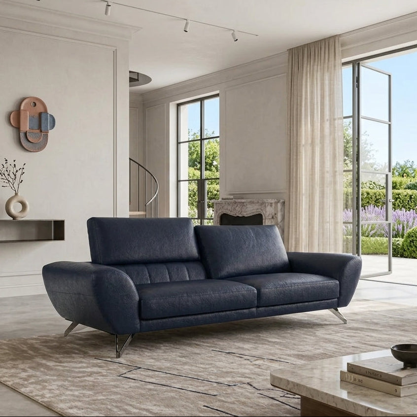 Americana MF3320 Custom 3-Seater Sofa | with Flexible Backrest | Full Leather - Top Grain