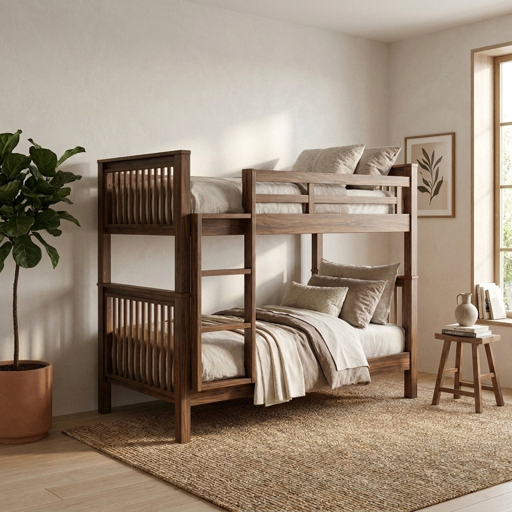 Americana Solid Wood Bunk Bed | Single Size | Convertible Double Decker