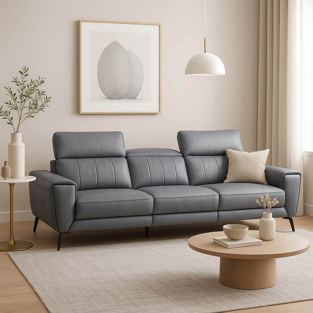 Americana 3-Seater (MB0636) 2.98m Full Top Grain Leather Sofa