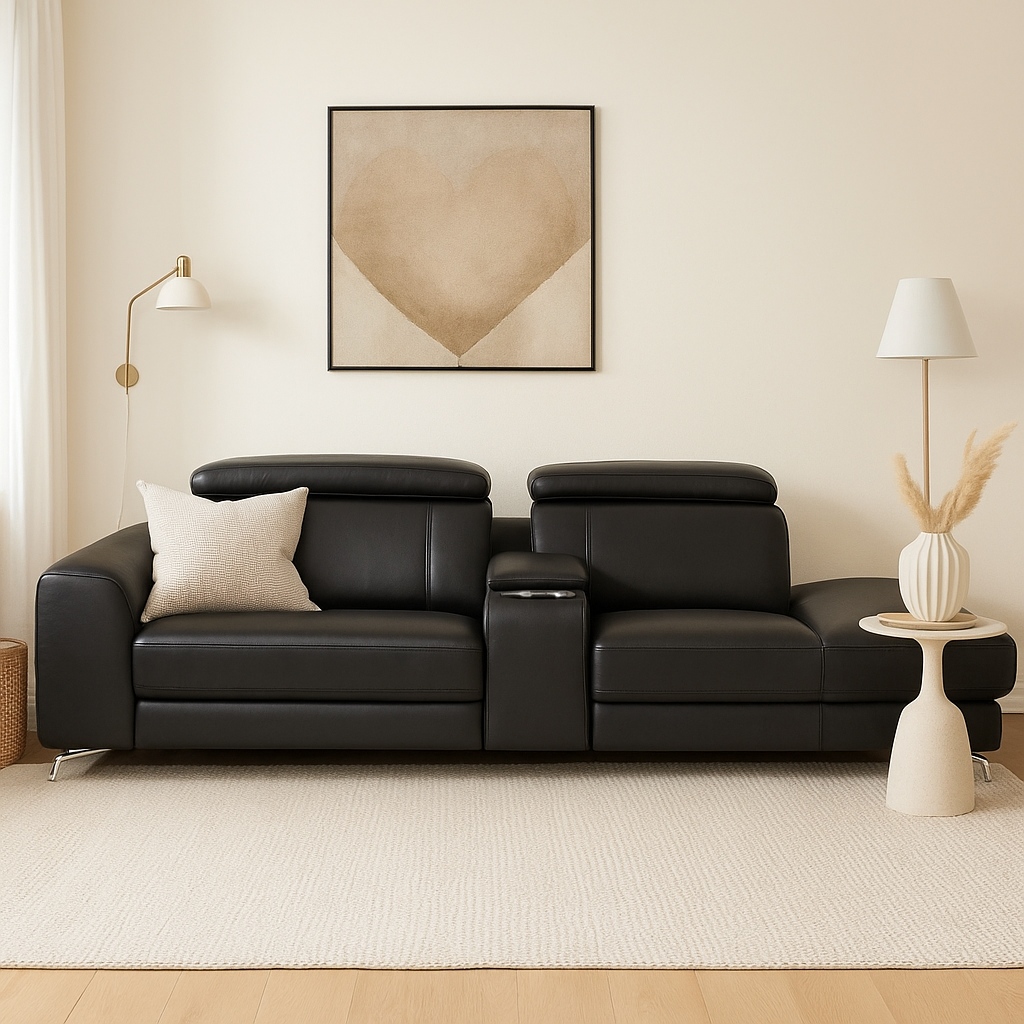 Americana 3-Seater (RN0915) 2.56m Zero Gravity Full Top Grain Leather Electric Recliner Sofa (I)