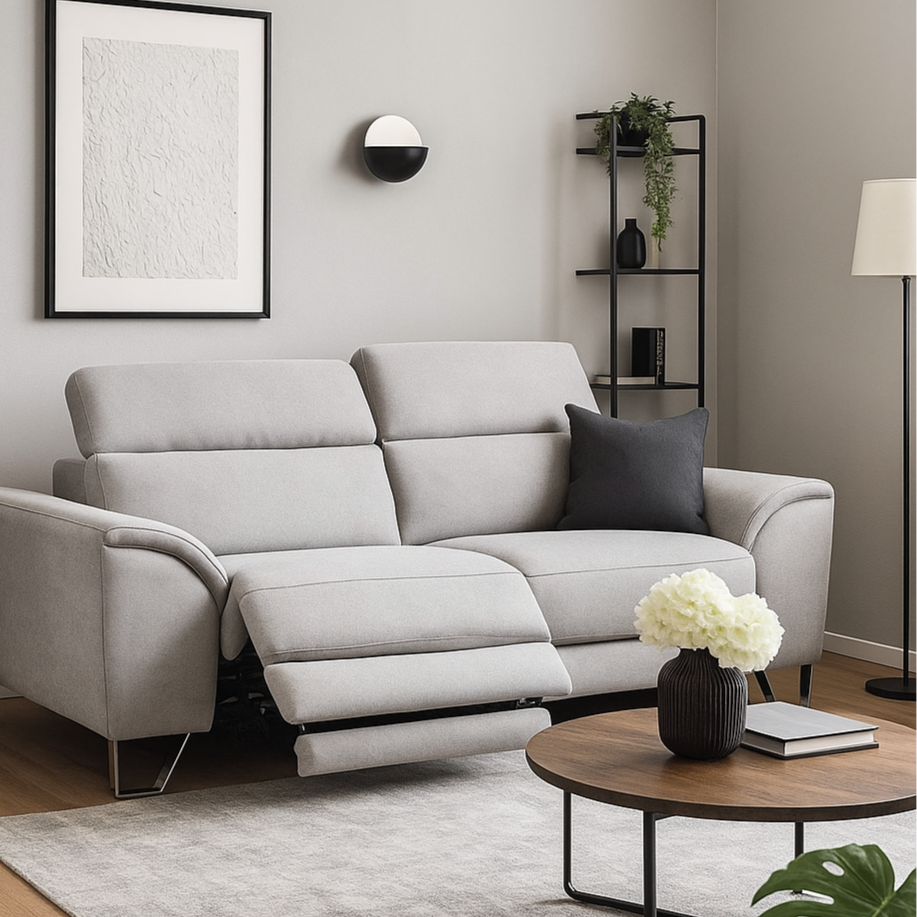 Americana 3-Seater (RN0930) 2.38m Zero Wall Fabric Electric Recliner Sofa