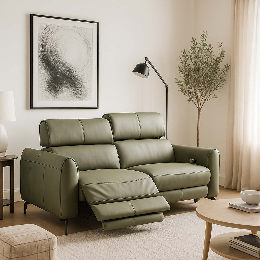 Americana 3-Seater (RN0949) 2.04m Zero Gravity Full Top Grain Leather Electric Recliner Sofa (I)