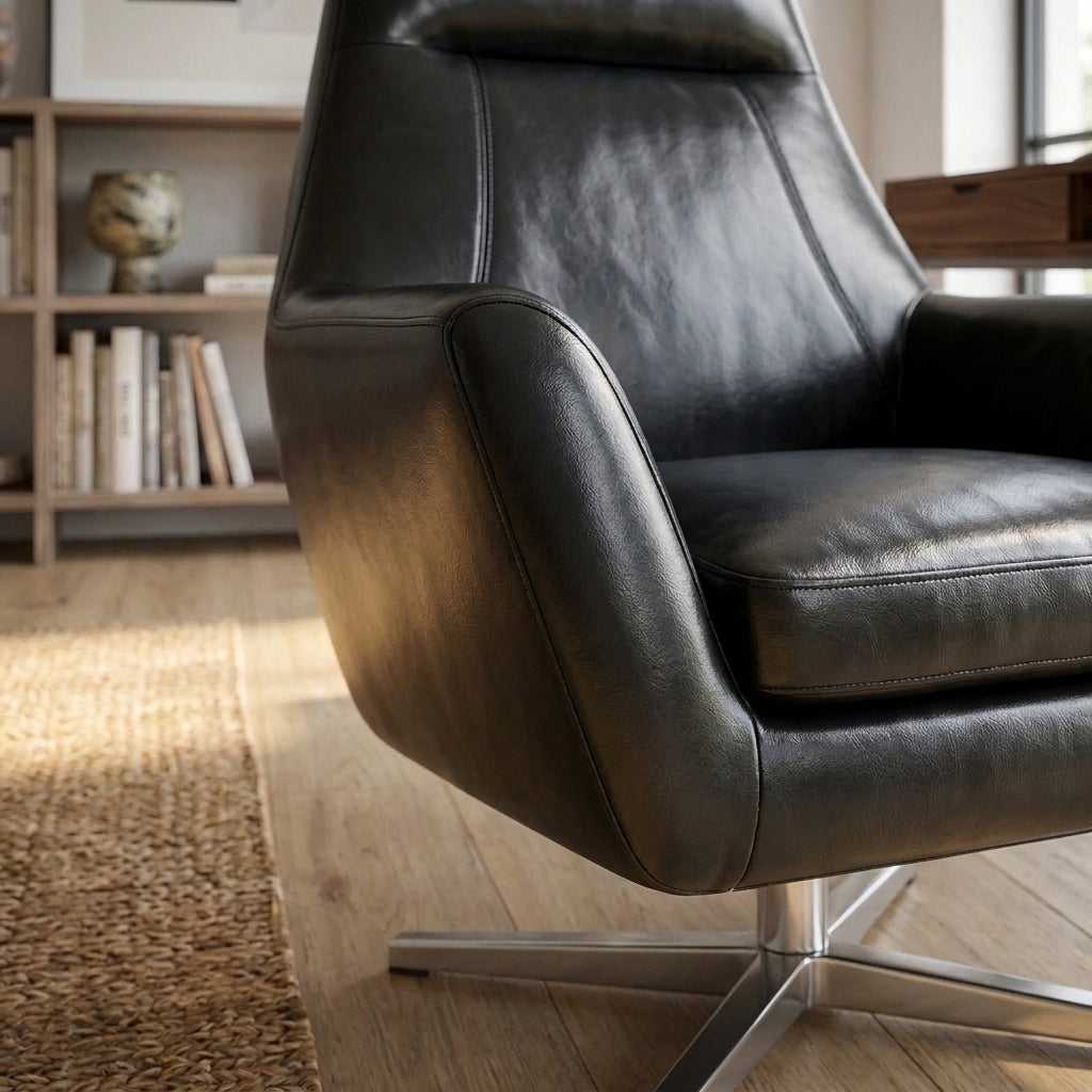 Americana MB0294 Custom Swivel Lounge Sofa | Full Leather - Top Grain