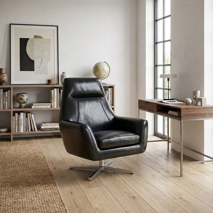 Americana MB0294 Custom Swivel Lounge Sofa | Full Leather - Top Grain