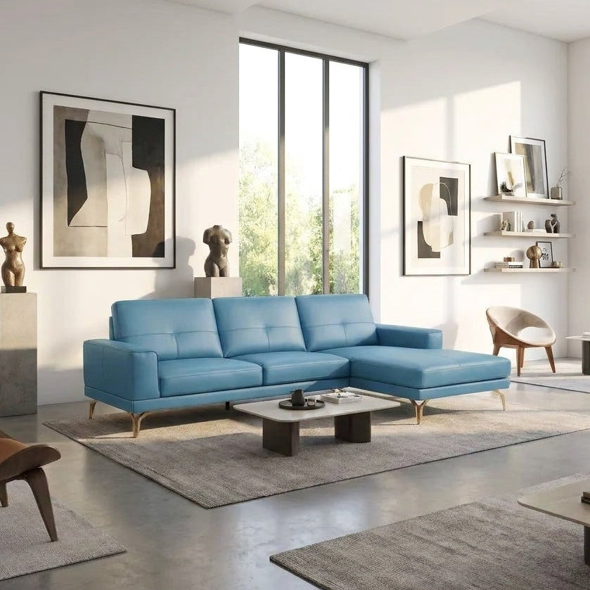 Americana MB0613 Custom Modular Sectional L-Shape Sofa | Full Leather - Top Grain