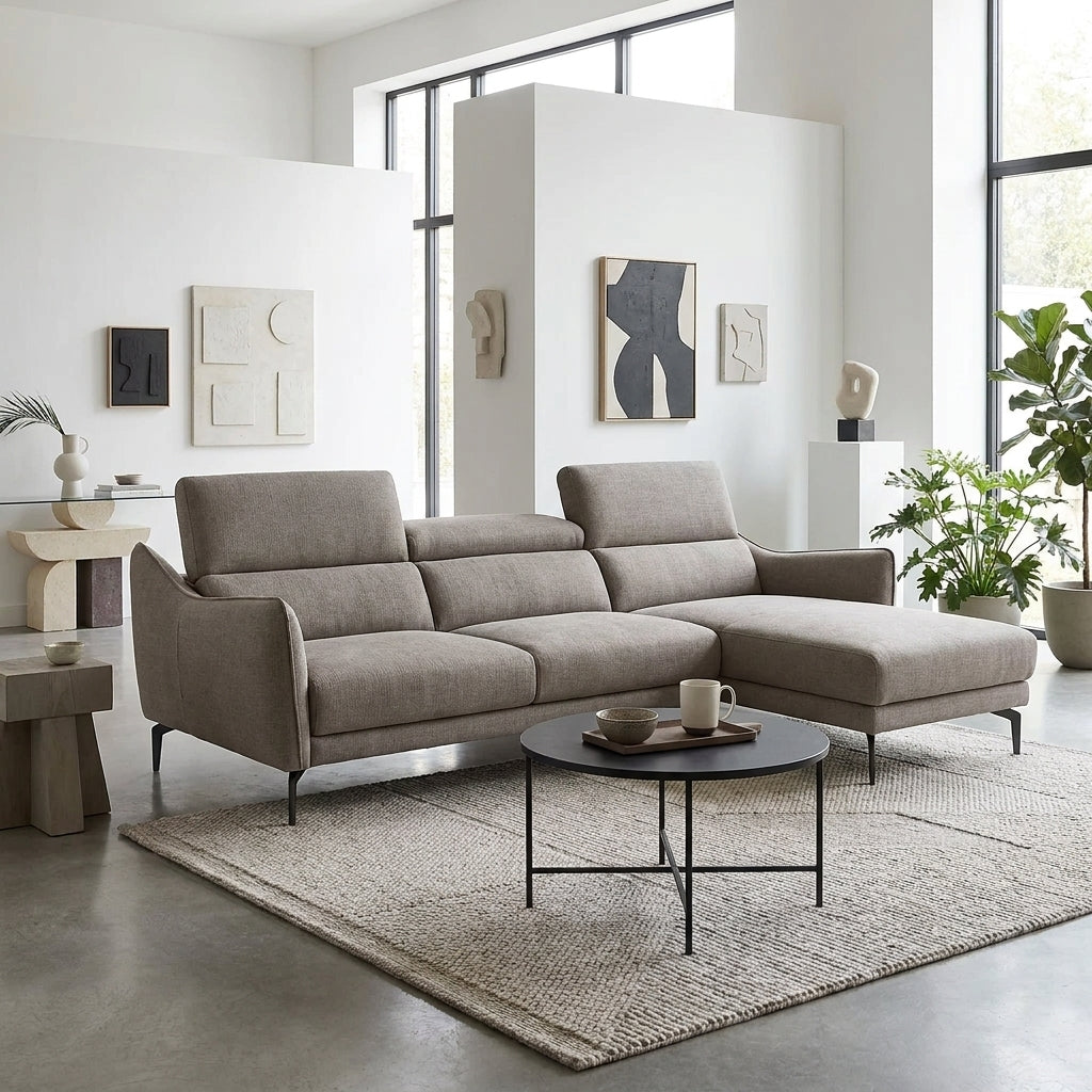 Americana MB0618 Custom Modular Sectional L-Shaped Sofa Length | 2.58m | Full Leather - Top Grain