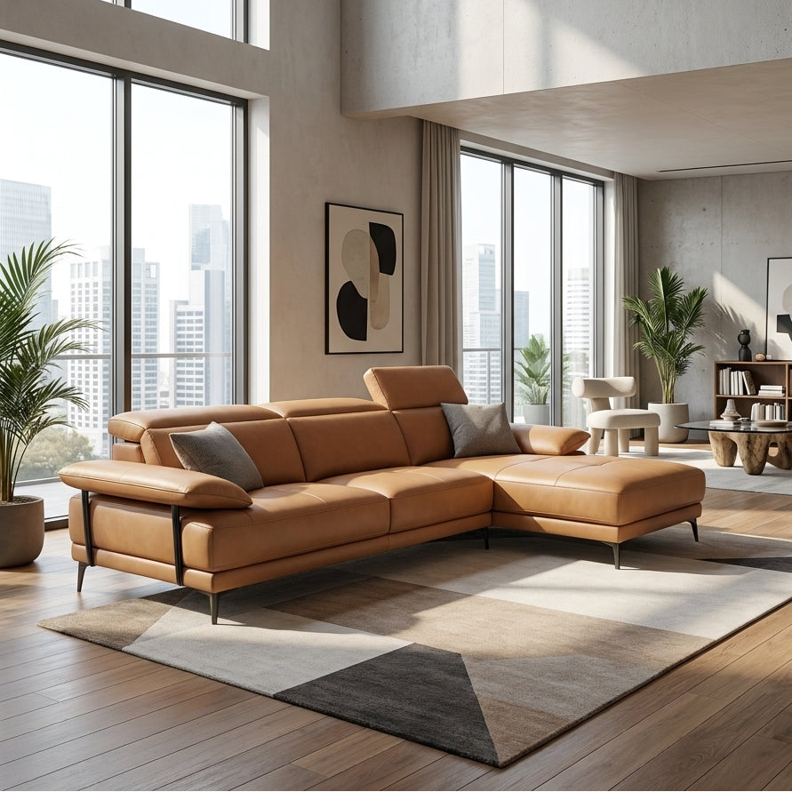 Americana MB0637 Custom Modular Sectional Sofa Length 2.9m | Full Leather - Top Grain