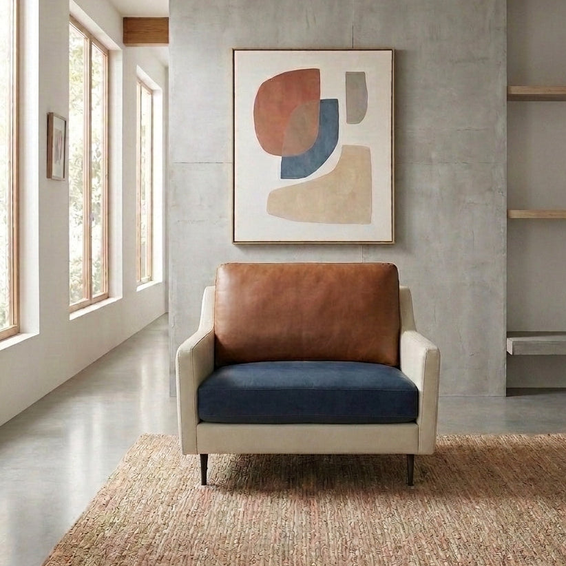 Americana MB0642 Custom Adaptable Sofa | Single Seater | Detachable Cover | Full Leather - Top Grain