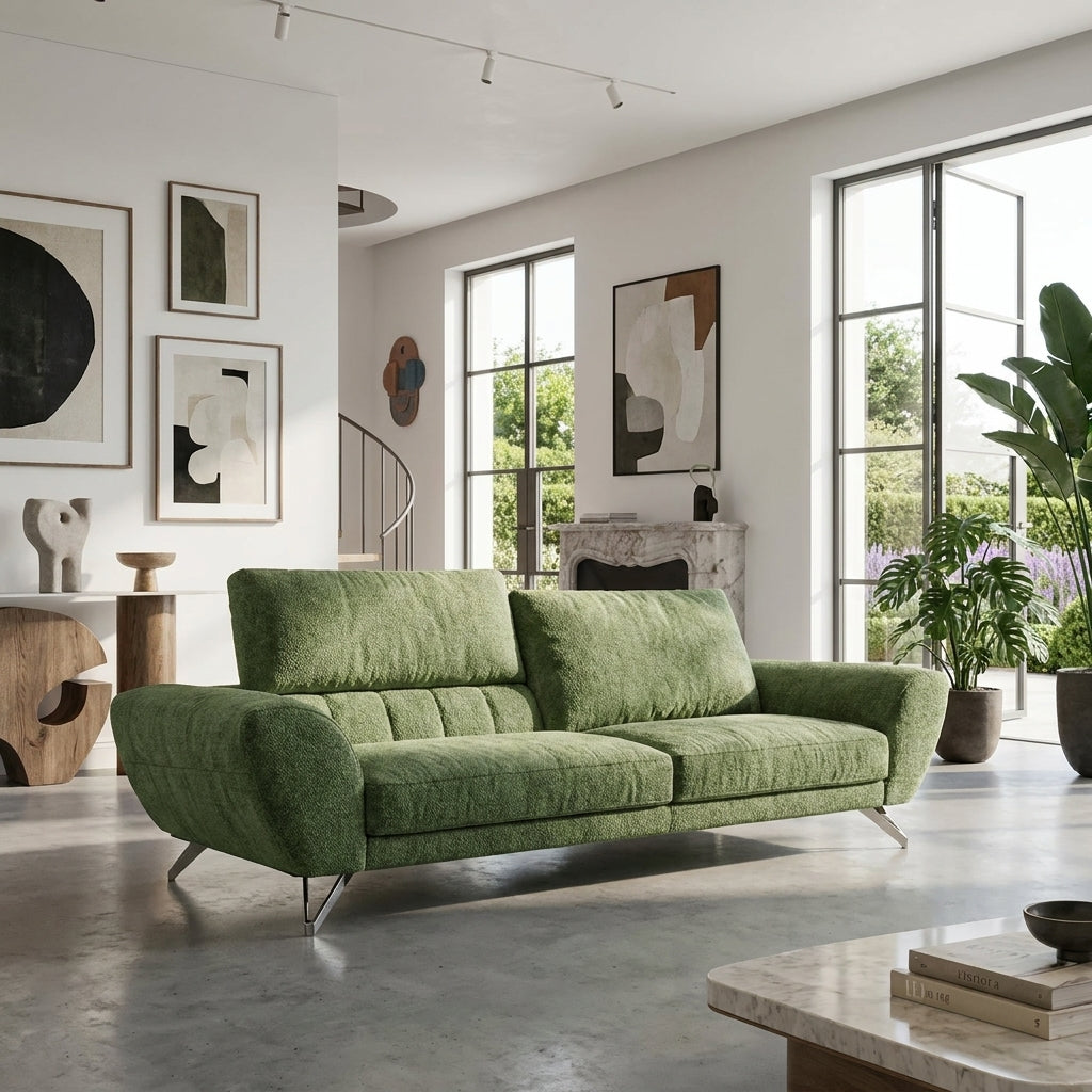 Americana MF3320 Custom 3-Seater Sofa | with Flexible Backrest | Pet Friendly Fabric & Leather