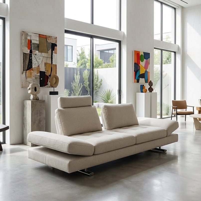 Americana No. 1372 Custom Daybed Sofa with Adjustable Backrest & Armrest | Pet Friendly Leather & Fabric