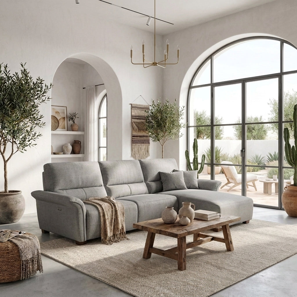 Americana RN0867 Custom Modular Wall Hugging Electric Recliner Sofa | Full Leather - Top Grain