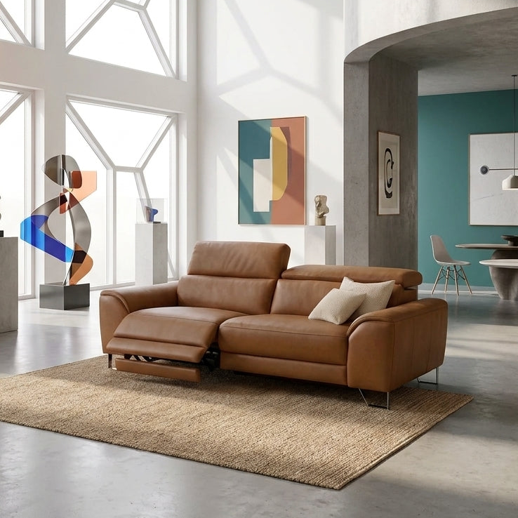 Americana RN0930 Custom Modular Wall Hugging Electric Recliner Sofa | Pet Friendly Leather & Fabric