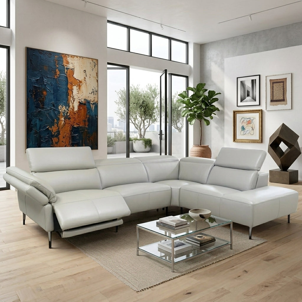 Americana RN0934 Custom Modular Zero Gravity Electric Recliner Sofa | Full Leather - Top Grain-1