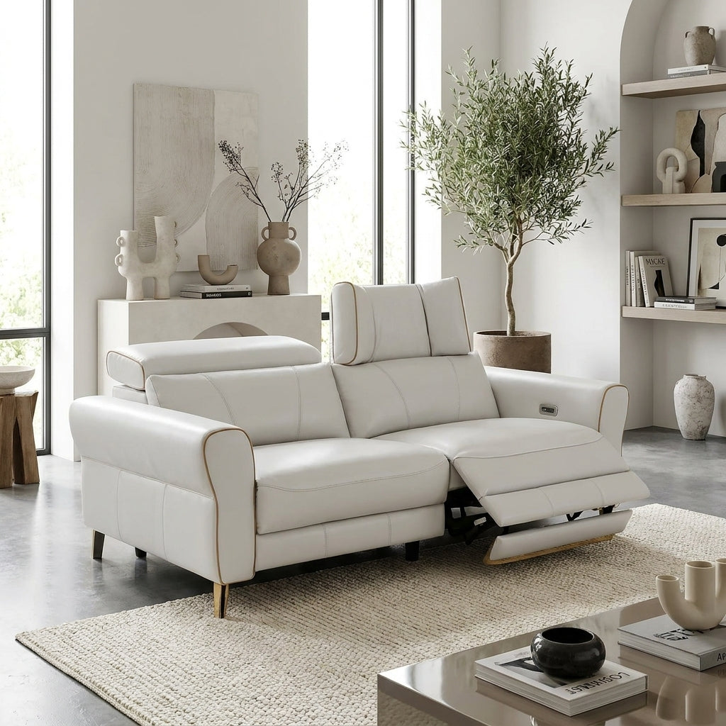 Americana RN0937 Custom Modular Electric Recliner Sofa | Wall Hugging | Full Leather - Top Grain