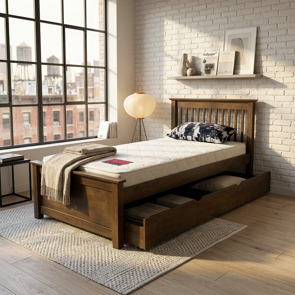 Americana Solid Wood Bed | Super Single Size