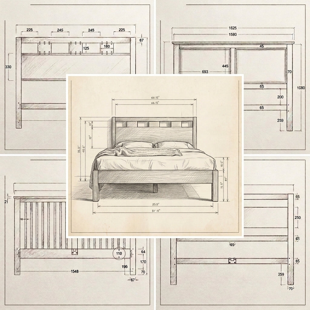 Ashton Mission Solid Wood Bed | Queen & King Size