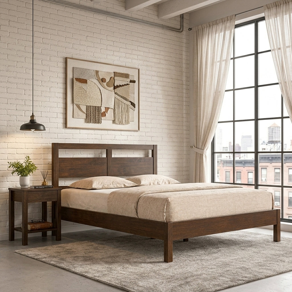Ashton New Jersey Solid Wood Bed | Queen & King Sized