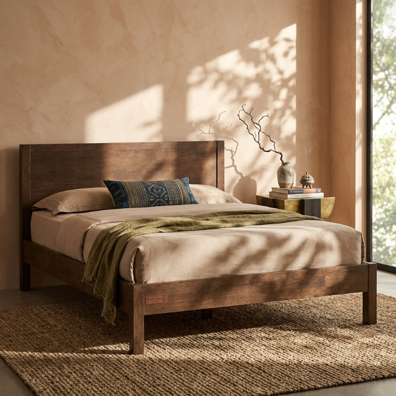 Ashton Prairie Solid Wood Queen Size Bed-1