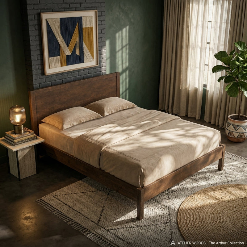 Ashton Prairie Solid Wood Bed | Queen Size