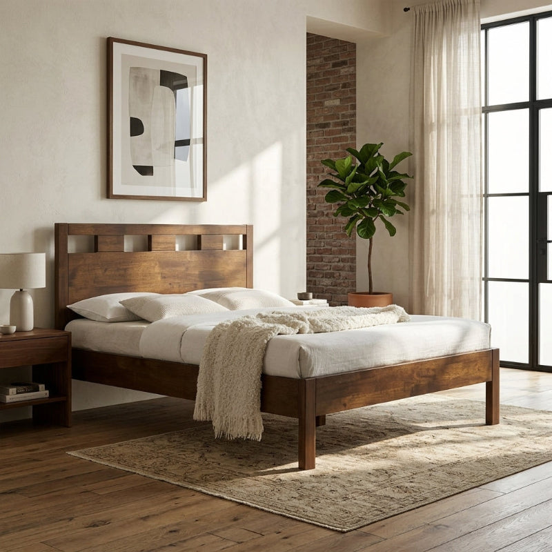 Ashton Signature Solid Wood Bed | Queen Size