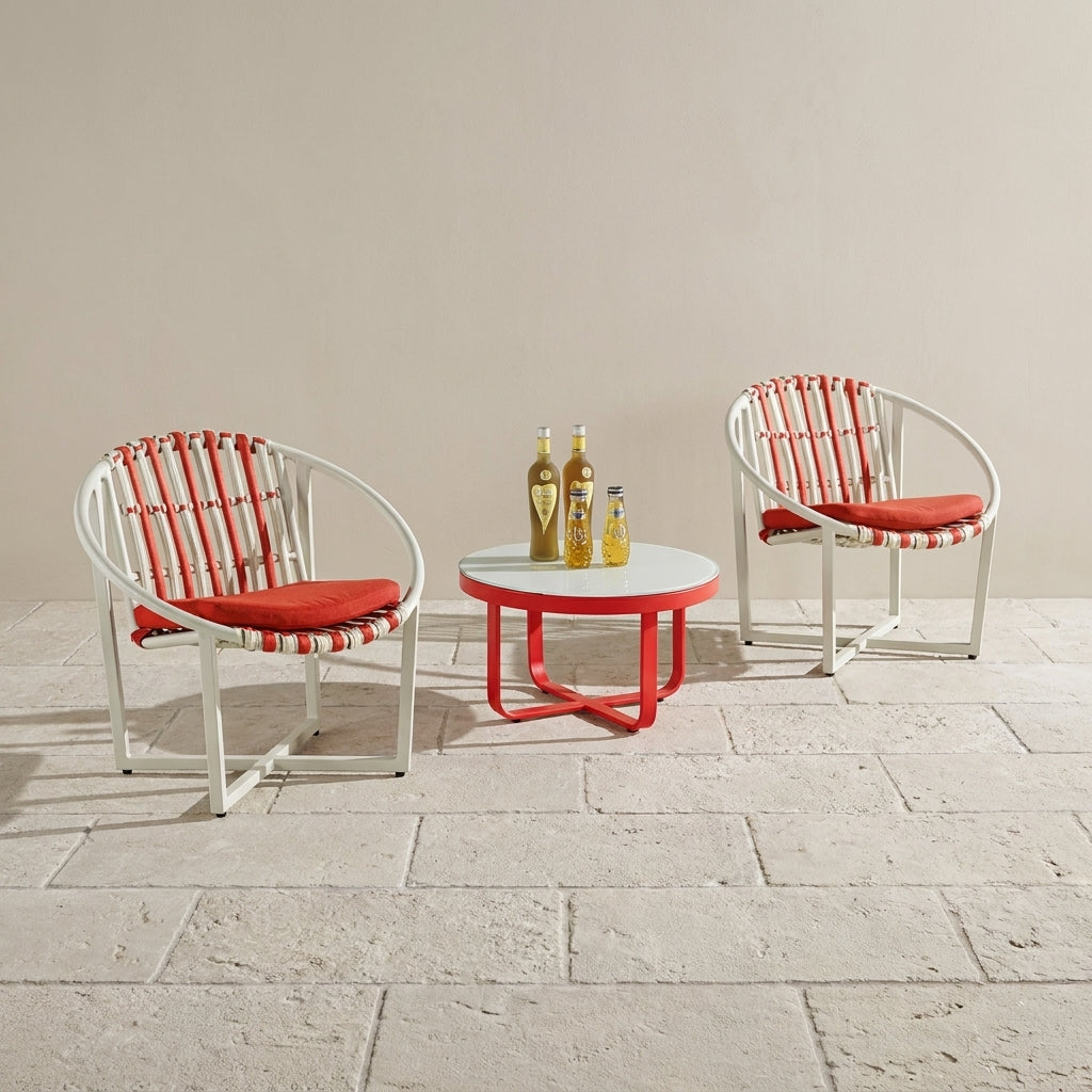Apricot Outdoor Coffee Table | Side Table | Powder-Coated Aluminum | WA2012