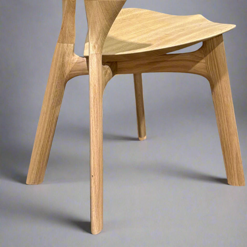 Autumn Lounge (CH2412) - Custom Solid Wood American Oak Dining Chair Mid-Century Architect-Inspired Scandinavian Minimalist