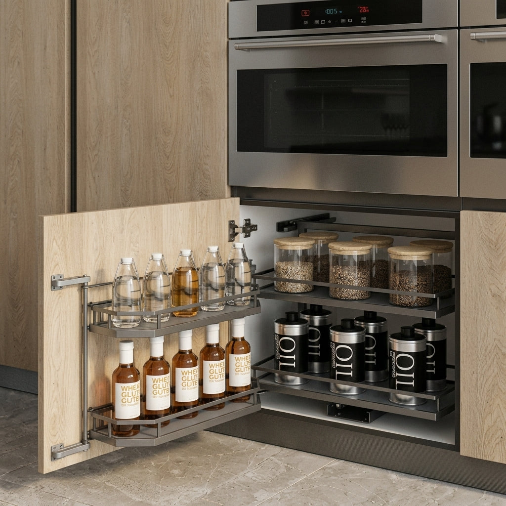 Base Cabinet Tandem Pull-Out Unit | Carbon Steel | Powder Coated