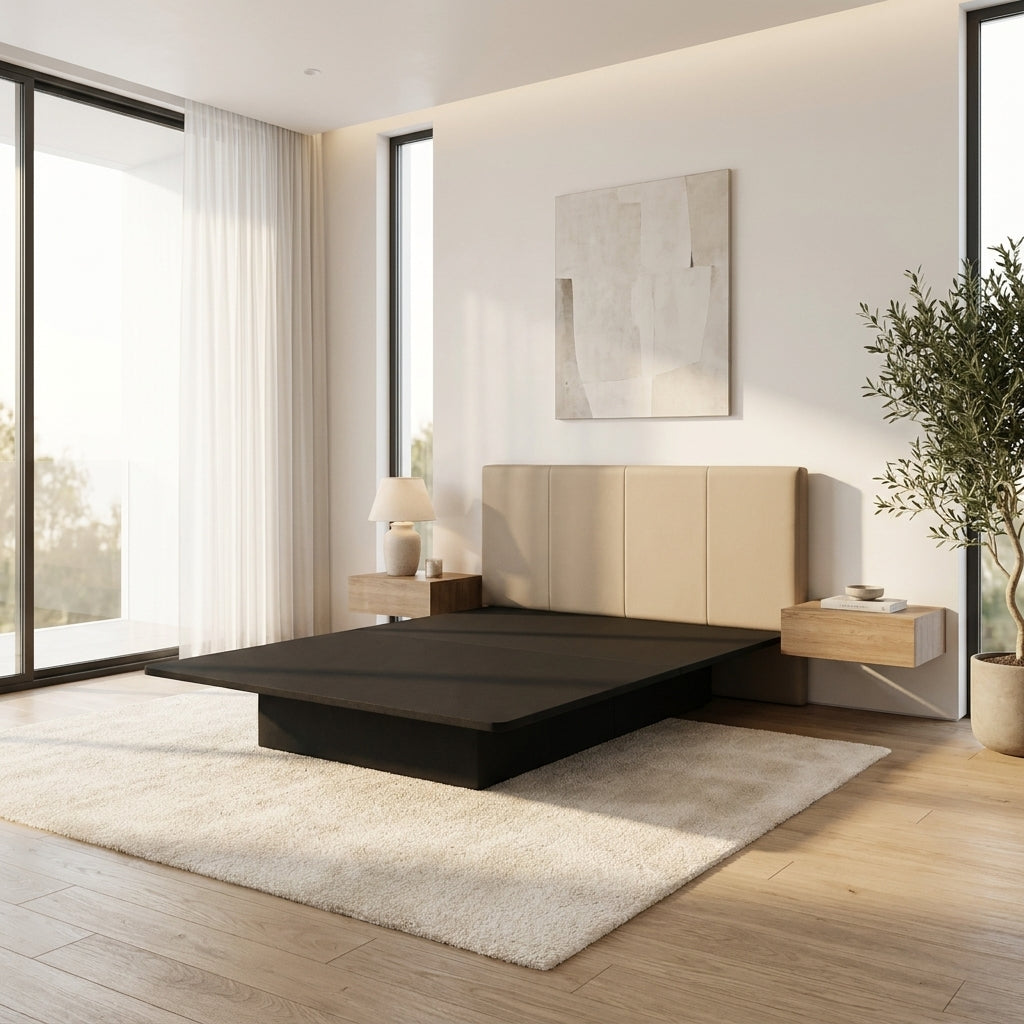Bradford Solid Wood Floating Bed | Queen Size | Online Exclusive | Special Offer