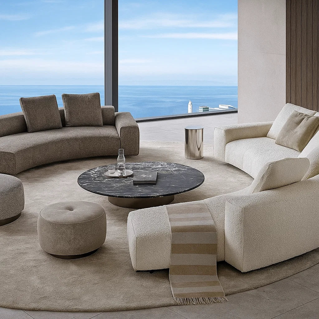 Branton (SF12022) - Italian Minimalist Custom Sofa Bespoke in Leather &amp; Fabric
