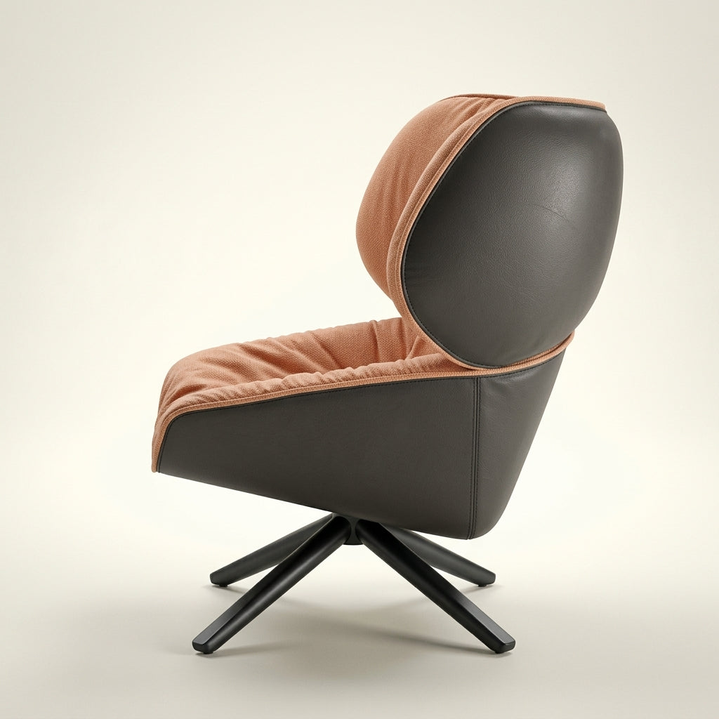 Piega CH1085- Custom Mid Century Minimalist Lounge Chair | Swivel