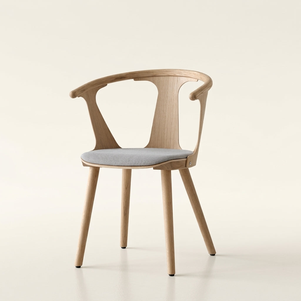 Sanders CH2057 - Custom Mid Century Minimalist Armchair | Solid American Oak
