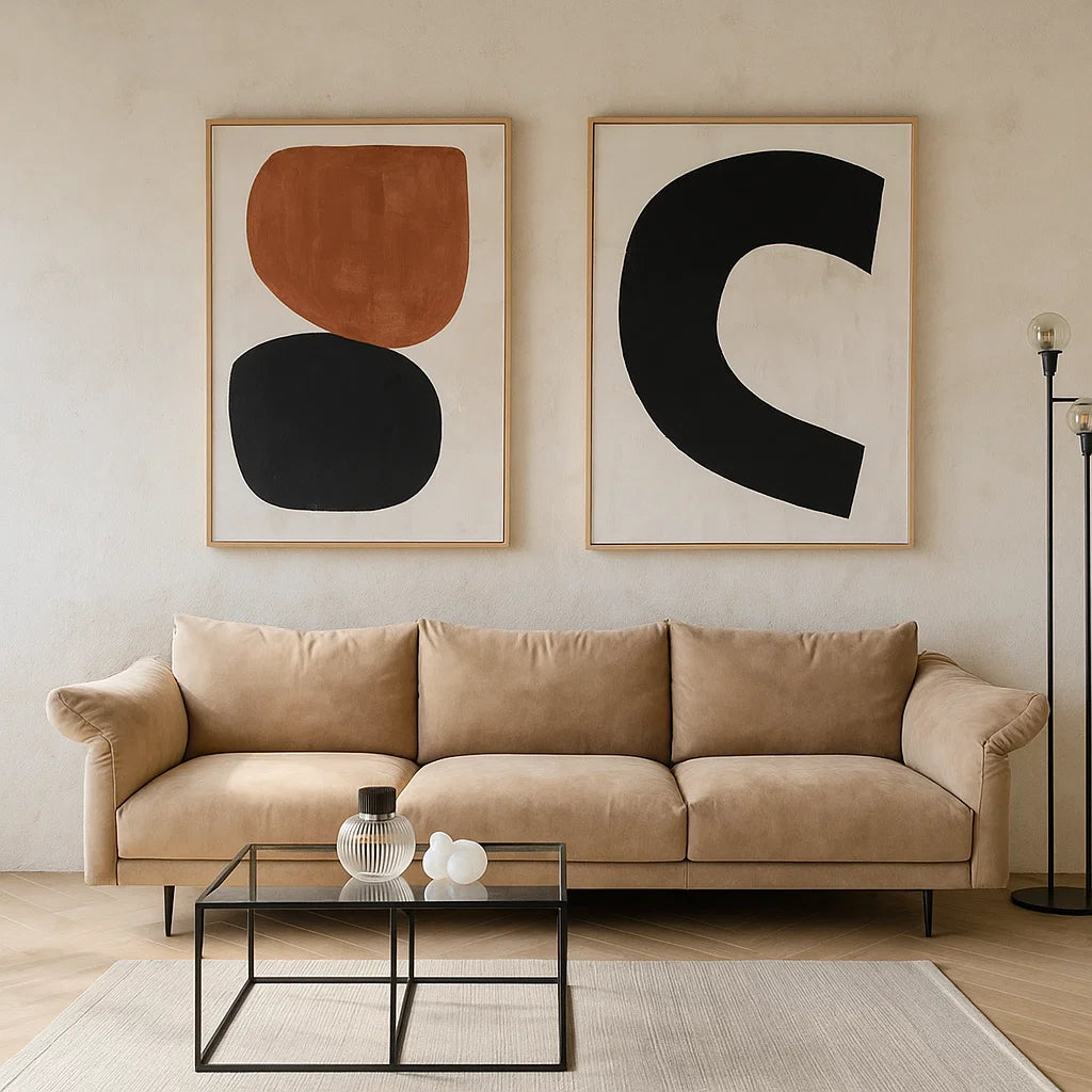 Caldoro (SF12039) - Italian Minimalist Custom Sofa Bespoke in Leather &amp; Fabric