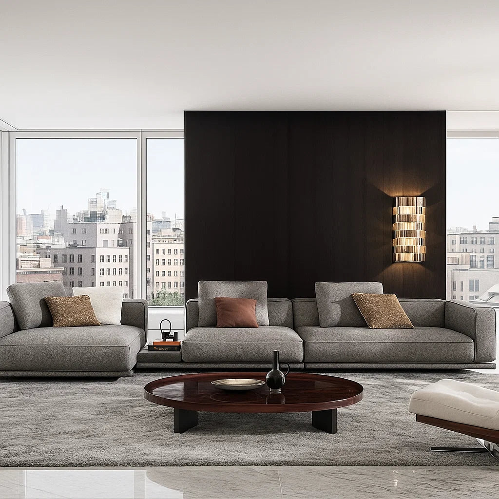 Cavora (SF12004) - Italian Minimalist Custom Sofa Bespoke in Leather &amp; Fabric