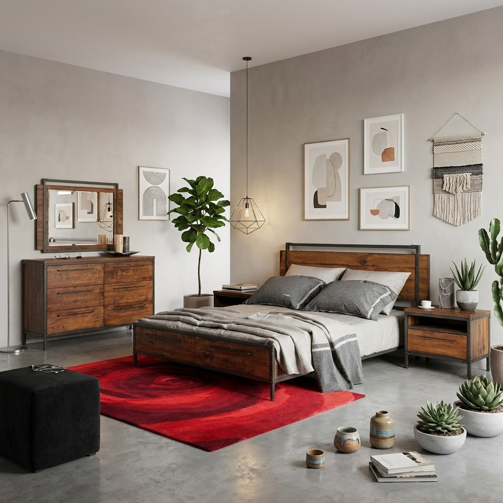 Chicago Solid Wood Storage Bed | Queen & King Size | American Poplar