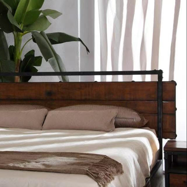 Chicago Solid Wood Storage Bed | Queen & King Size | American Poplar
