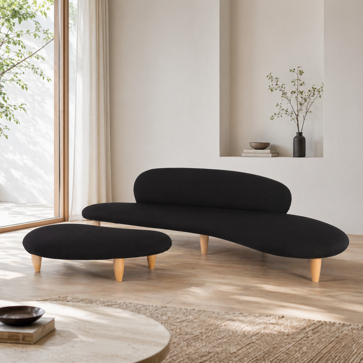Clifton SF3016 Custom Mid Century Minimalist Design 3-Seater Sofa | Pet Friendly Fabric & Leather