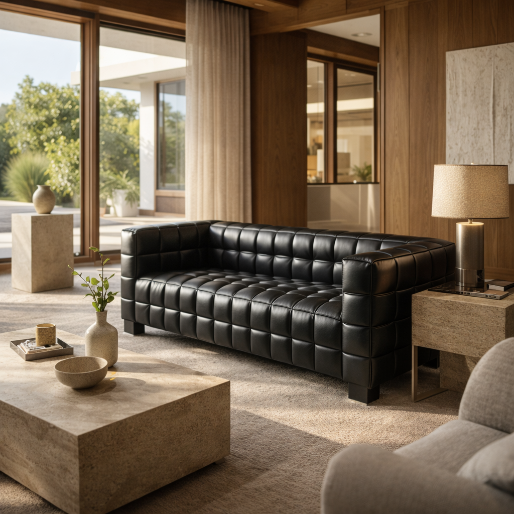 Cube CH2007 Custom Mid Century Minimalist Design 3-Seater Sofa | Pet Friendly Fabric & Leather