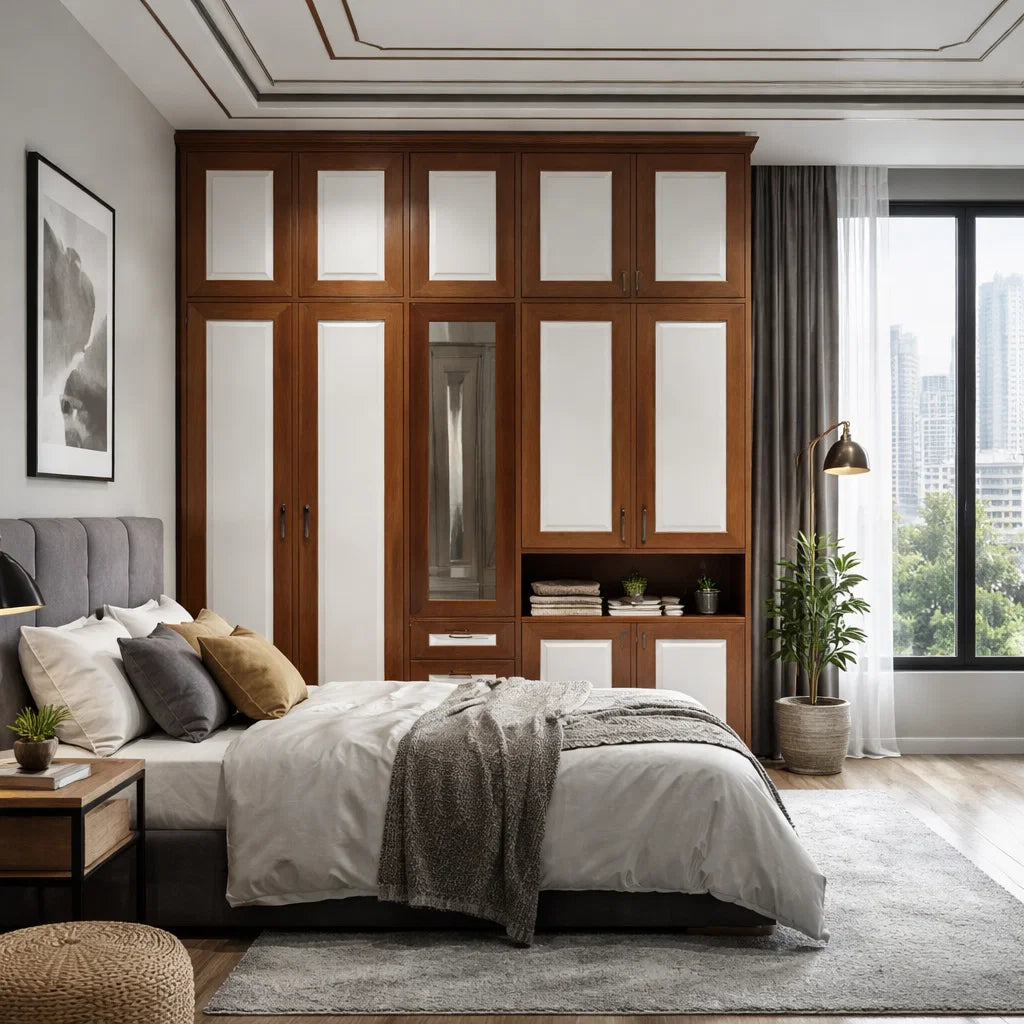 Custom Wardrobe System (Carlson) Length 2-3m Full Height Swing Door System (Built-In or Freestanding)