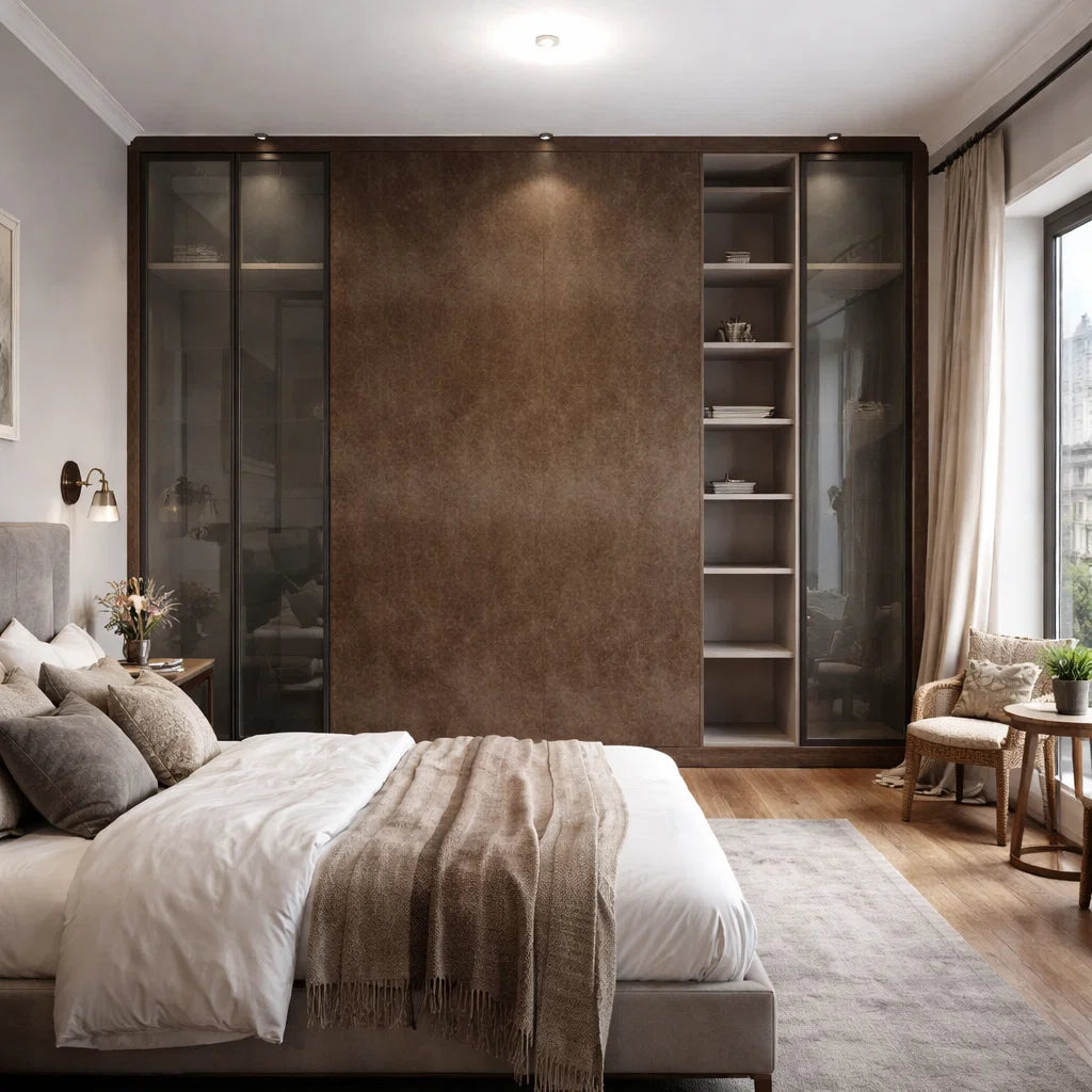 Custom Wardrobe System (Rock) Length 2-3m Full Height Swing Door System (Built-In or Freestanding)