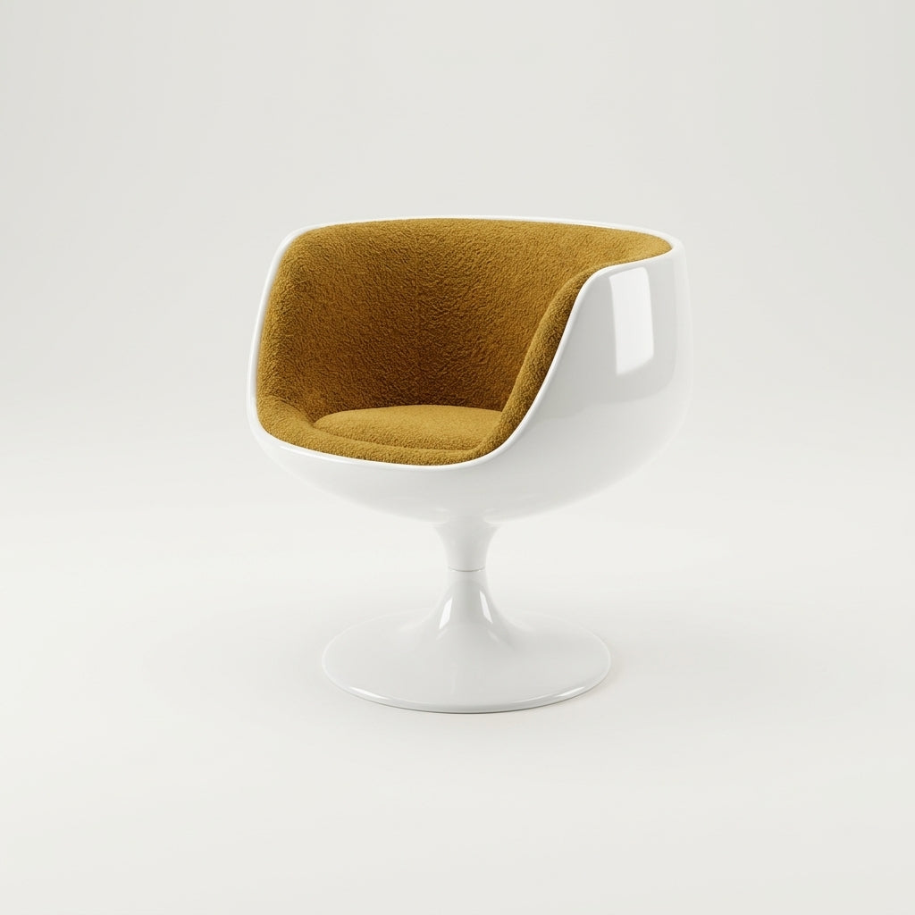 Sella DF0114 - Custom Mid Century Minimalist Armchair | Fiberglass | Aluminum Base