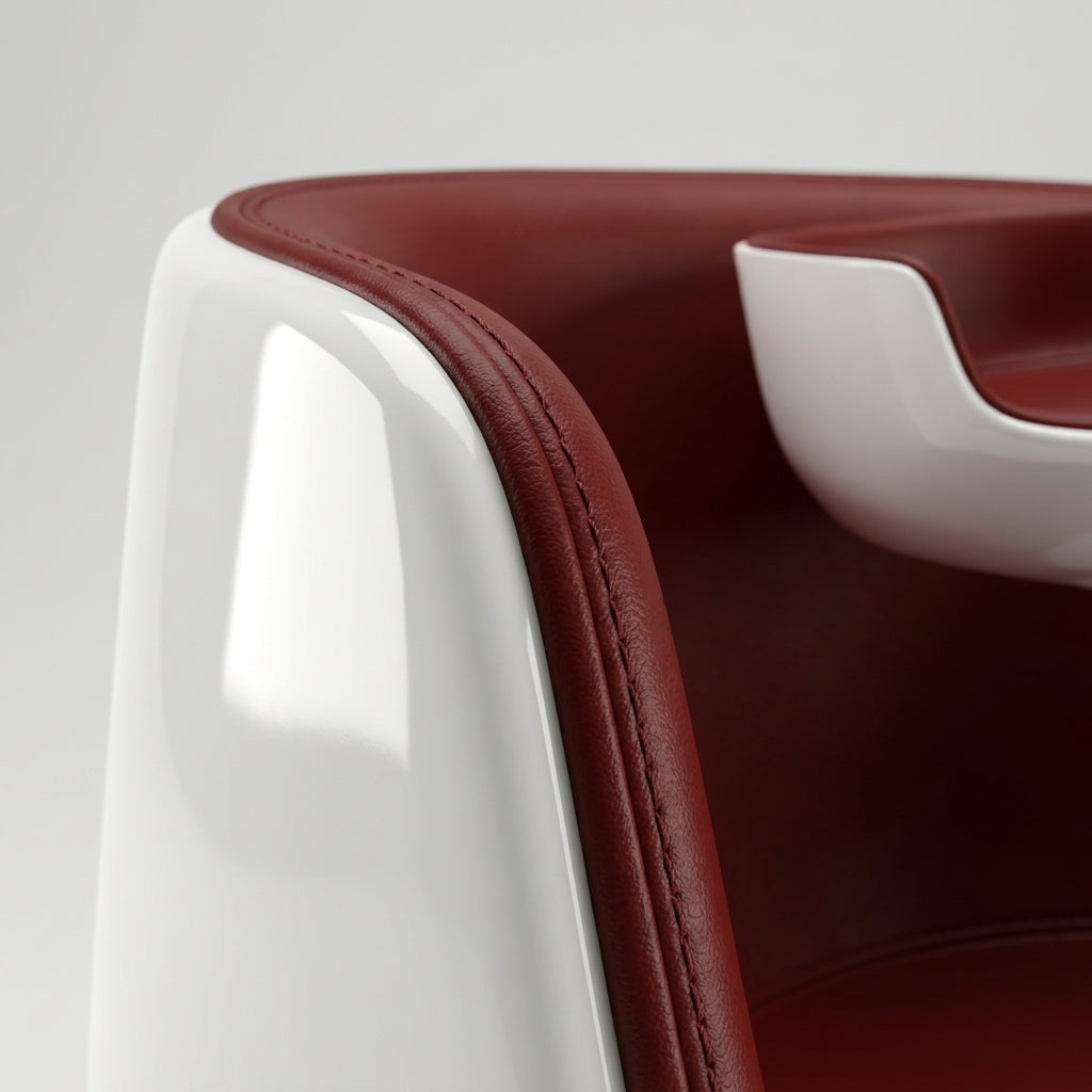 Sella DF0114 - Custom Mid Century Minimalist Armchair | Fiberglass | Aluminum Base