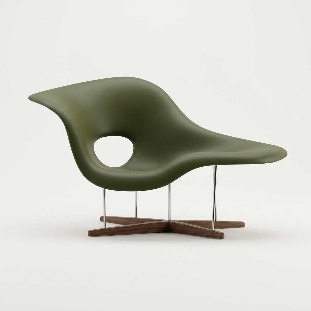 Contour DF0117 - Custom Mid Century Minimalist Lounge Chair | Fiberglass | Solid American Hardwood